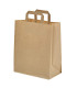 Sac cabas papier kraft brun recyclé 175x90mm H215mm