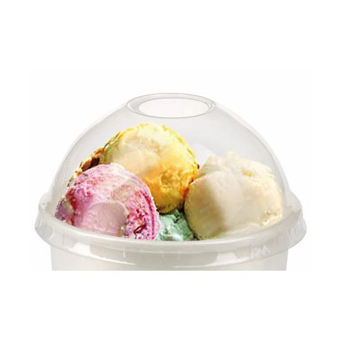 Couvercle dôme transparent en plastique PET  H10mm