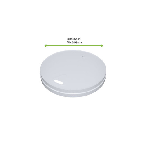 Couvercle plat blanc en carton sans matière plastique, Waterbased  H10mm