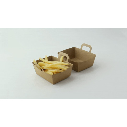 Mini panier en carton kraft  95x70mm H35mm