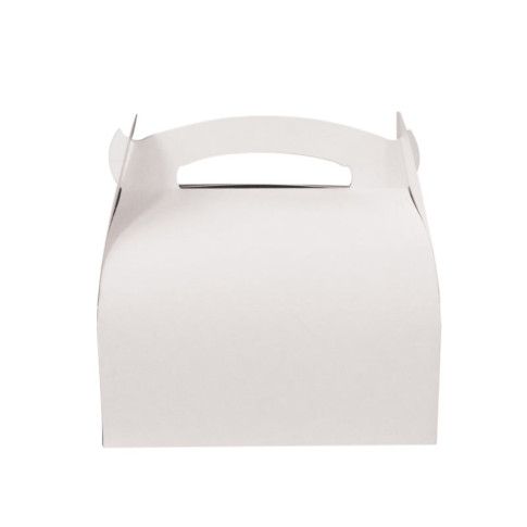 Boîte pâtissière carton blanche avec anse 180x160mm H170mm