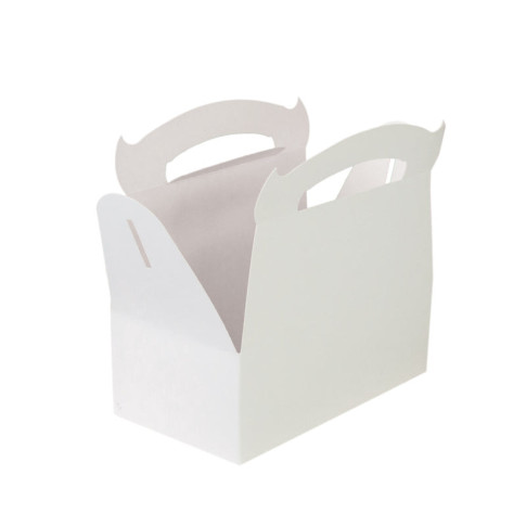 Boîte pâtissière carton blanche avec anse 180x160mm H170mm