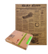 Papier alimentaire kraft brun décor en boite distributrice  350x270mm