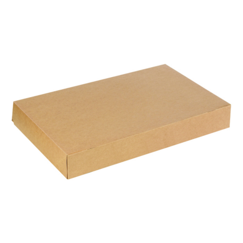Boite plateau lunch carton brun  420x290mm H60mm