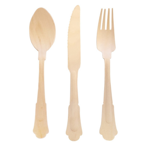 Fourchette bois "Baroc Timber"    H193mm