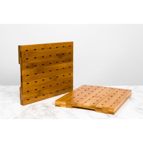 Support en bambou rectangulaire pour 49 piques 250x200mm H25mm