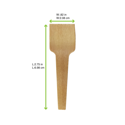 Cuillère à glace bois   H70mm