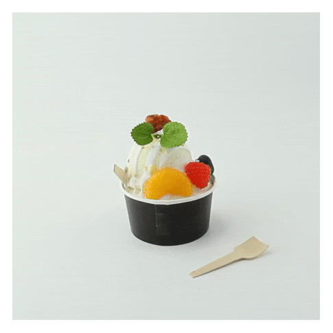 Cuillère à glace bois   H70mm