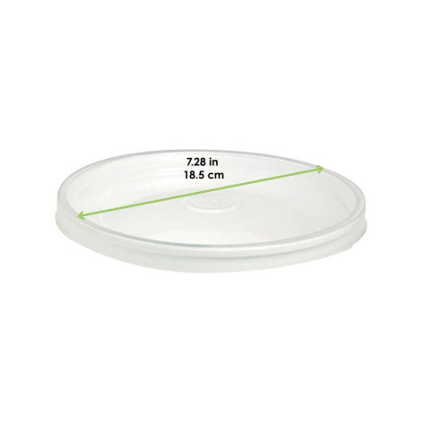 Couvercle rentrant transparent en plastique PP  H10mm