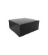 Boîte pâtissière noire effet marbré 140x140mm H60mm