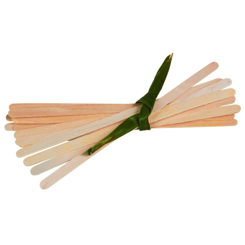 Spatule à café en bois à bouts arrondis  6 H176mm