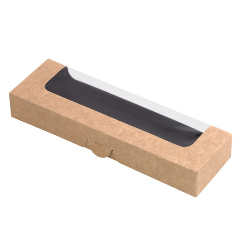 Boîte sushi avec fenêtre antibuée pour 14-16 pieces 240x72mm H35mm
