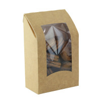 Boîte wrap carton brun à fenêtre  95x54mm H152mm
