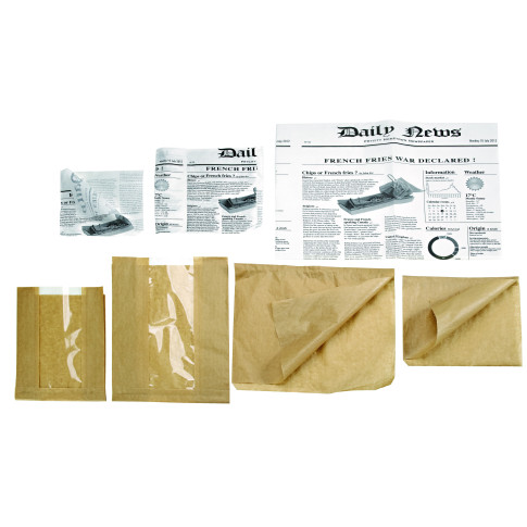 Sac papier kraft brun à fenêtre 120x50mm H220mm