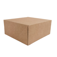 Boite pâtissière carton kraft brun  180x180mm H80mm