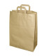 Sac cabas papier kraft brun recyclé 320x160mm H440mm