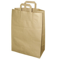 Sac cabas papier kraft brun recyclé 320x160mm H440mm