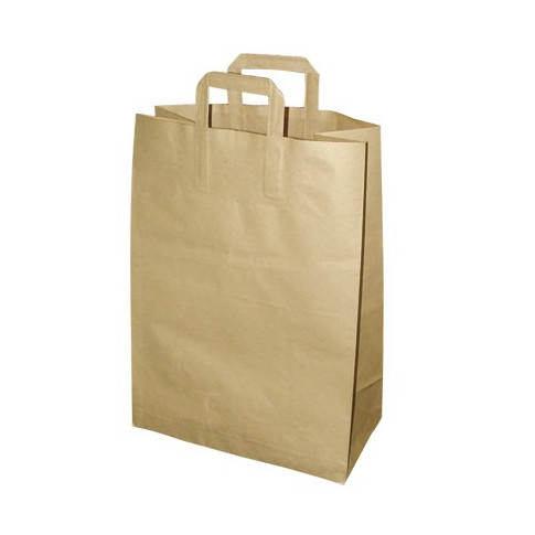 Sac cabas papier kraft brun recyclé 320x160mm H440mm