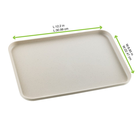 Plateau réemployable en composite beige 310x225mm H16mm