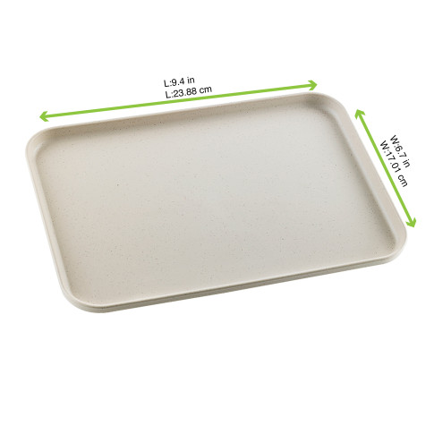 Plateau réemployable en composite beige 240x170mm H16mm