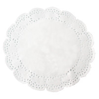 Dentelle papier blanc ronde