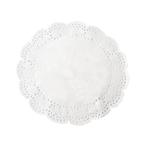 Dentelle papier blanc ronde