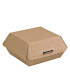 Boite burger carton kraft brun microcannelé  135x125mm H65mm