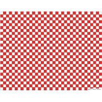 Papier blanc avec damier rouge en Boite distributrice  350x270mm