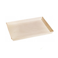 Plateau rectangulaire en bois "Samouraï" 384x278mm H27mm