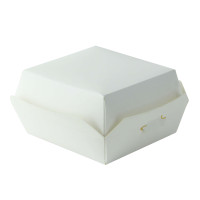 Mini Boite burger en carton blanc  98x95mm H50mm