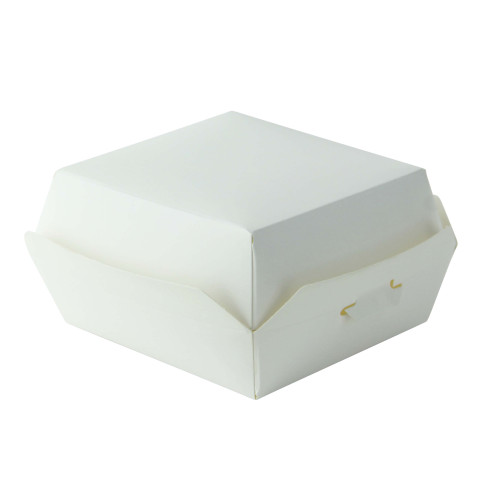 Mini Boite burger en carton blanc  98x95mm H50mm