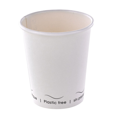 Gobelet Eden blanc en carton sans plastique, Waterbased  H92mm 230ml
