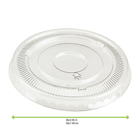 Couvercle plat transparent en plastique PET