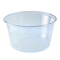 Pot à sauce rond en plastique PLA transparent  H40mm 110ml