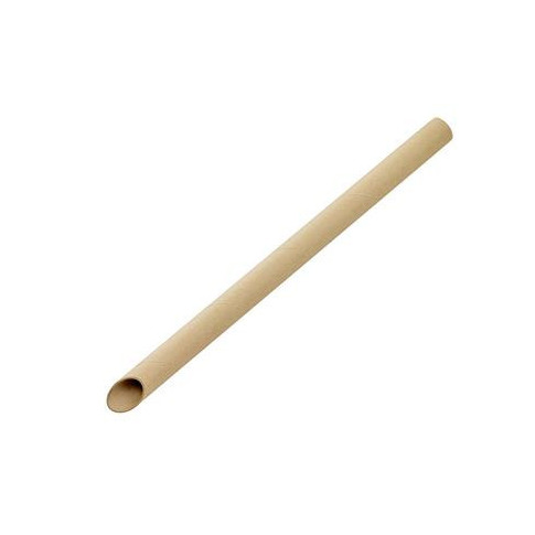 Paille biseautée Kraft pour Bubble Tea - emballage individuel  H200mm