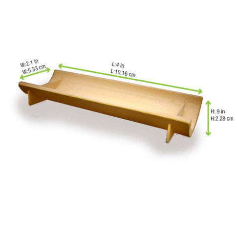 Assiette socle demi-bambou Nagano 100x55mm H25mm