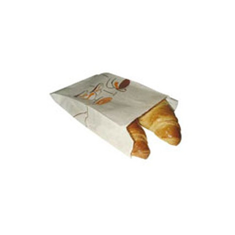 Sac papier tout usage blanc décor croissant  120x50mm H160mm