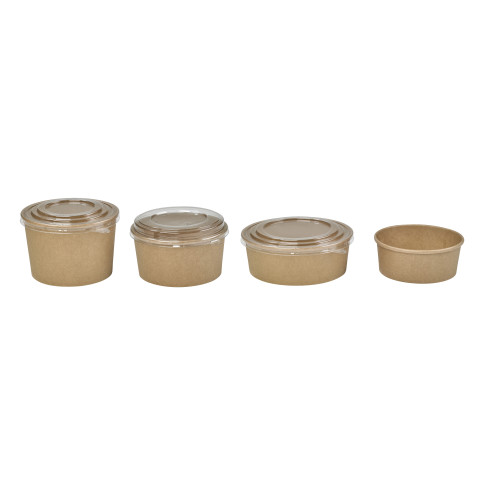Saladier rond en carton kraft "Buckaty"   H100mm 1200ml
