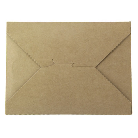 Boite repas carton kraft 2 compartiments  168x135mm H65mm 1 040ml