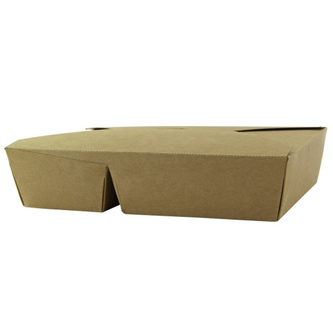 Boite repas carton kraft 2 compartiments  168x135mm H65mm 1 040ml