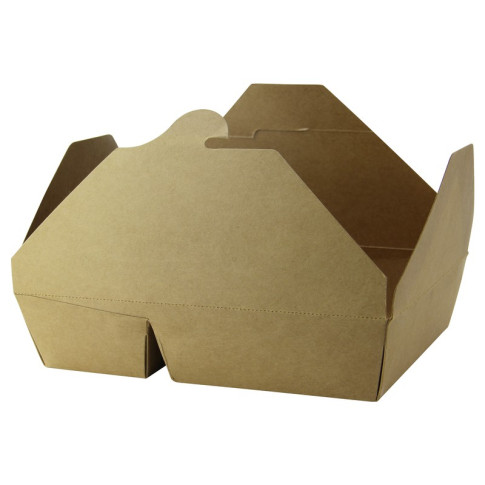 Boite repas carton kraft 2 compartiments  168x135mm H65mm 1 040ml