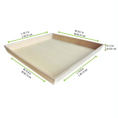 Plateau repas bois NOA 390x390mm H40mm
