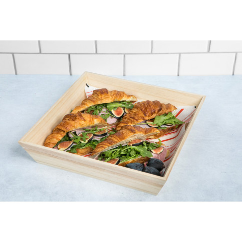 Plateau repas bois NOA 375x375mm H74mm