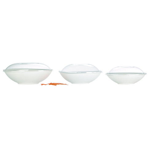 Bol ovale blanc en pulpe "BioNchic" 270x165mm H77mm 1500ml