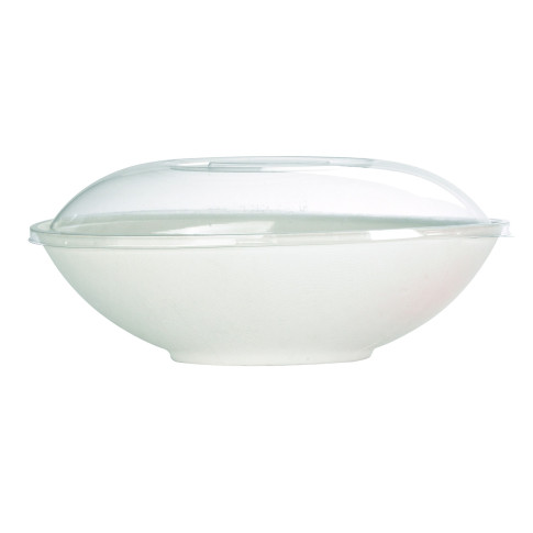 Bol ovale blanc en pulpe "BioNchic" 270x165mm H77mm 1500ml