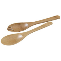 Set de 2 couverts à service bambou   H250mm