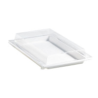 Couvercle plat transparent en plastique PET 275x265mm H33mm