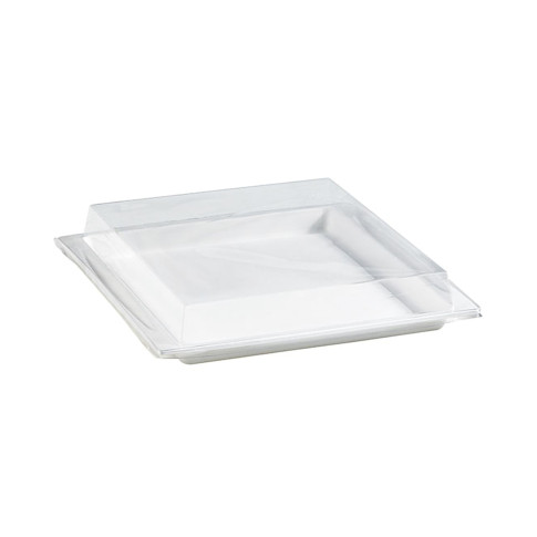 Couvercle plat transparent en plastique PET 275x265mm H33mm
