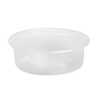 Pot plastique PP translucide rond   H64mm 150ml