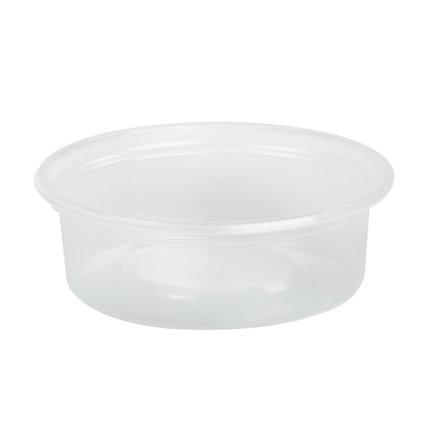 Pot plastique PP translucide rond   H64mm 150ml